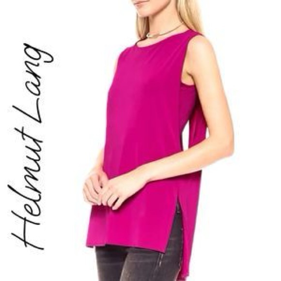Helmut Lang Faint Jersey Sleeveless Keyhole Tunic, size Petite - Picture 12 of 12